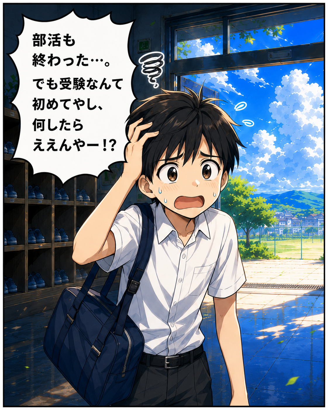 部活も終わった。でも受験は初めて、何から始めればいいか悩む中3生