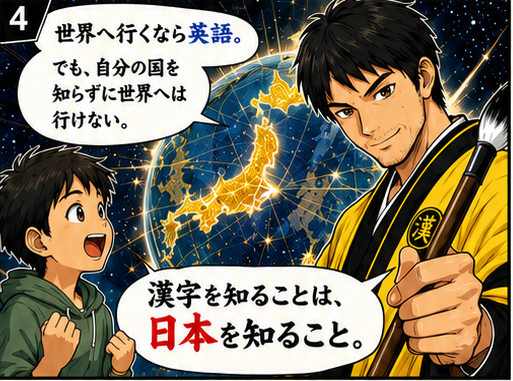 漢字検定案内マンガ4コマ目
